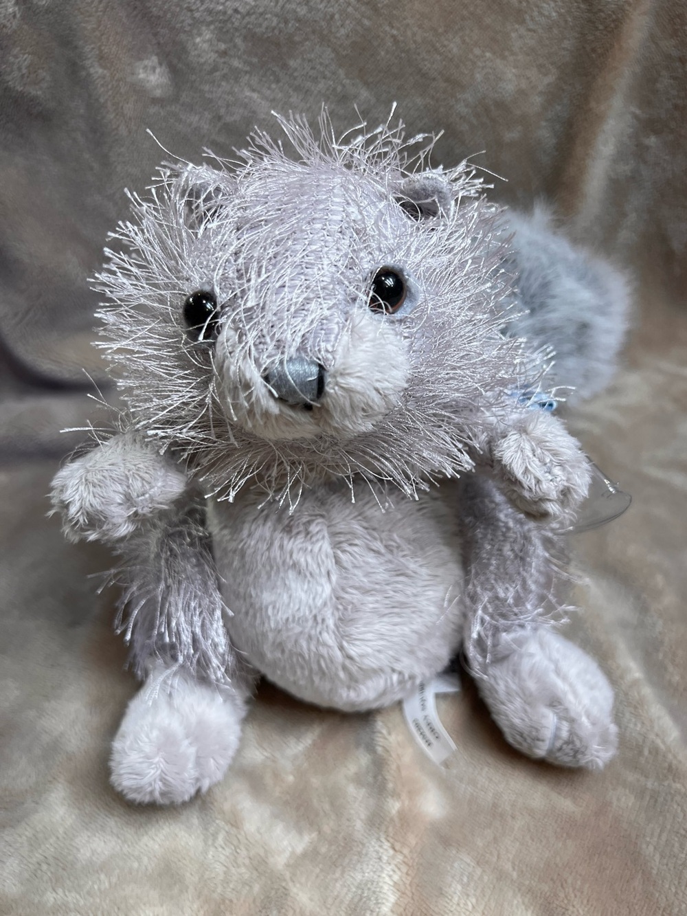WEBKINZ Retired Fuzzy Grey Squirrel Stuffed Animal